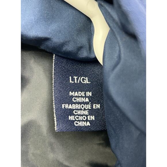 Chaps‎ Puffer Vest Mens Large Tall Blue Full Zip Casual Quilted Packable Pockets - Picture 5 of 9